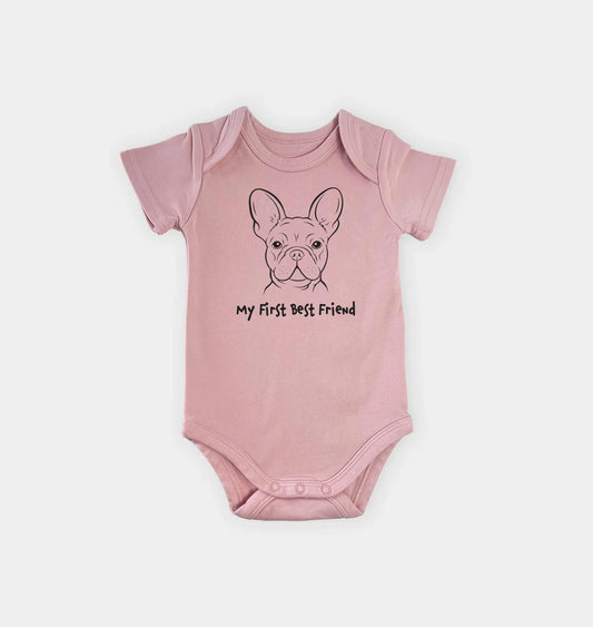 My First Best Friend Pink Onesie 3 Months