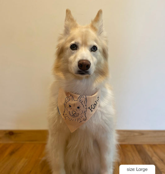 Personalized Peach Orange Signature Bandana