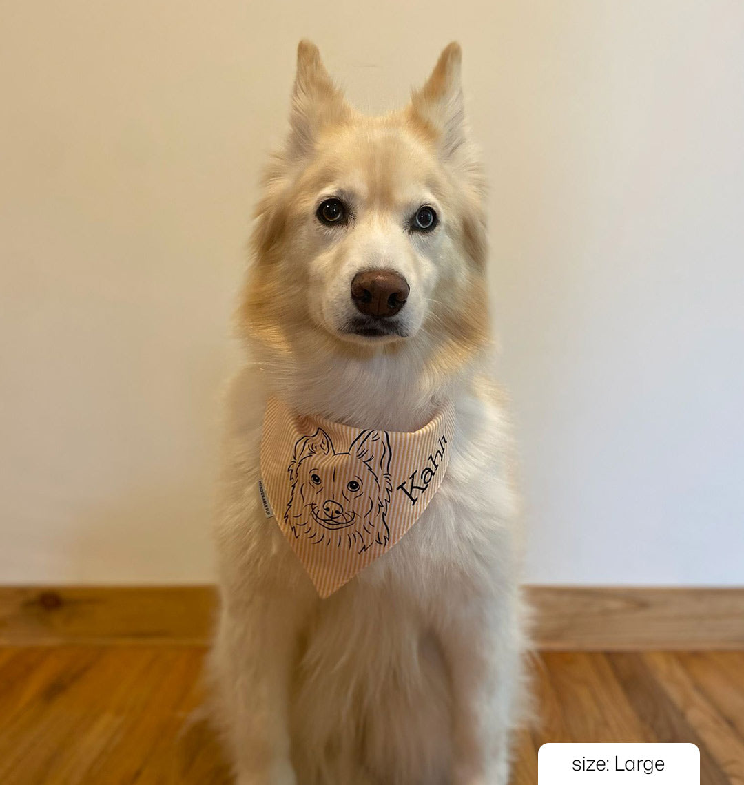 Personalized Peach Orange Signature Bandana