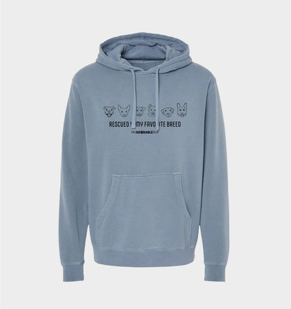 Rescued is my Favorite Breed Cloud Nine Hoodie