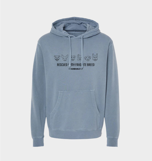 Rescued is my Favorite Breed Cloud Nine Hoodie
