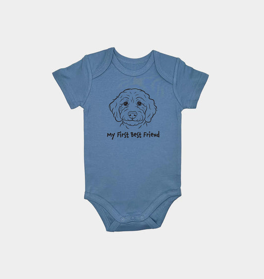 My First Best Friend Blue Onesie 3 Months