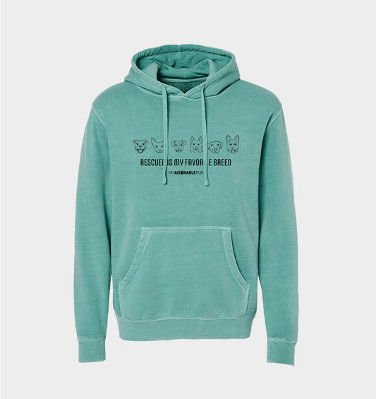 Rescued is my Favorite Breed Cloud Nine Hoodie