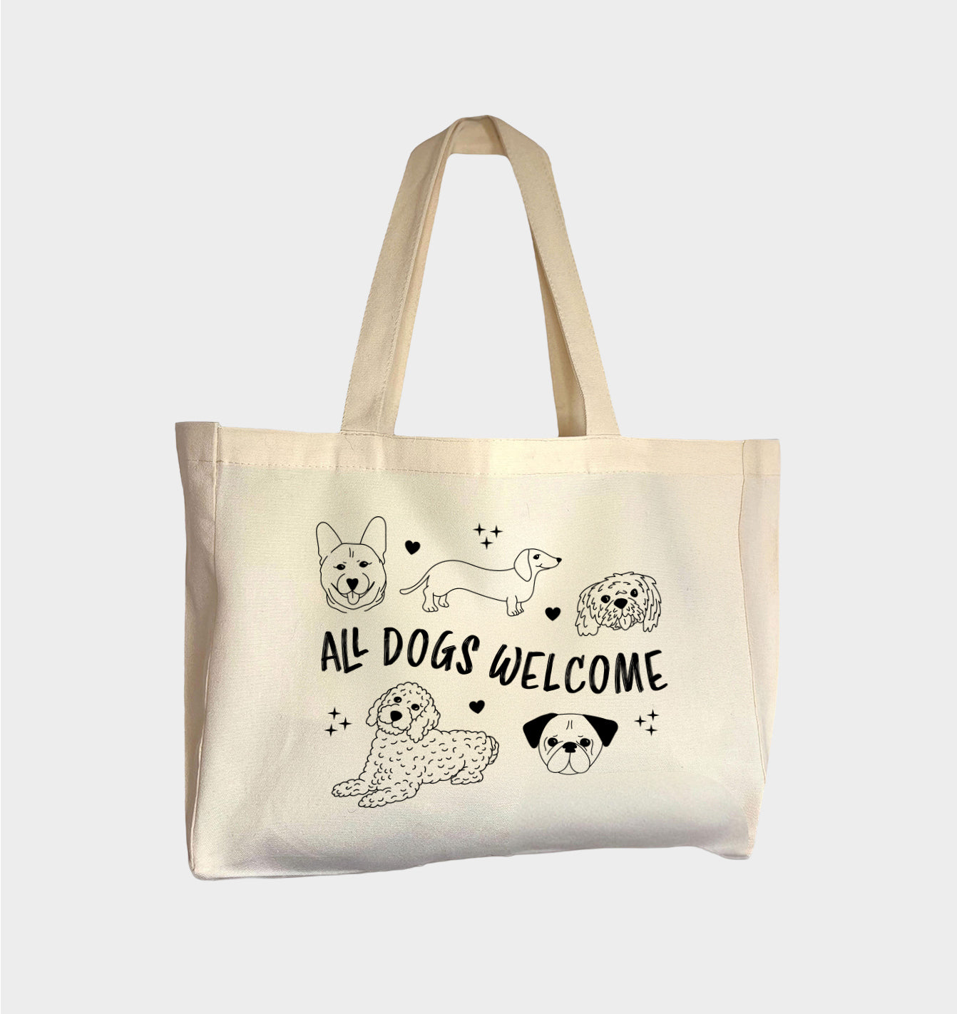 All Dogs Welcome Tote Bag