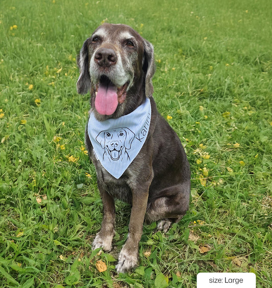 Personalized Baby Blue Signature Bandana