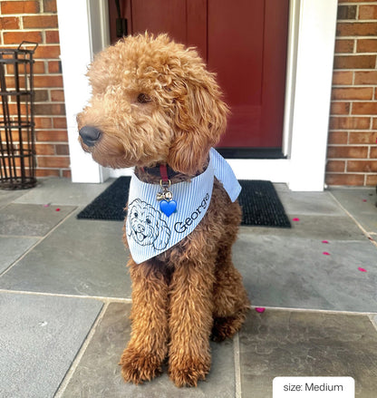 Personalized Baby Blue Signature Bandana