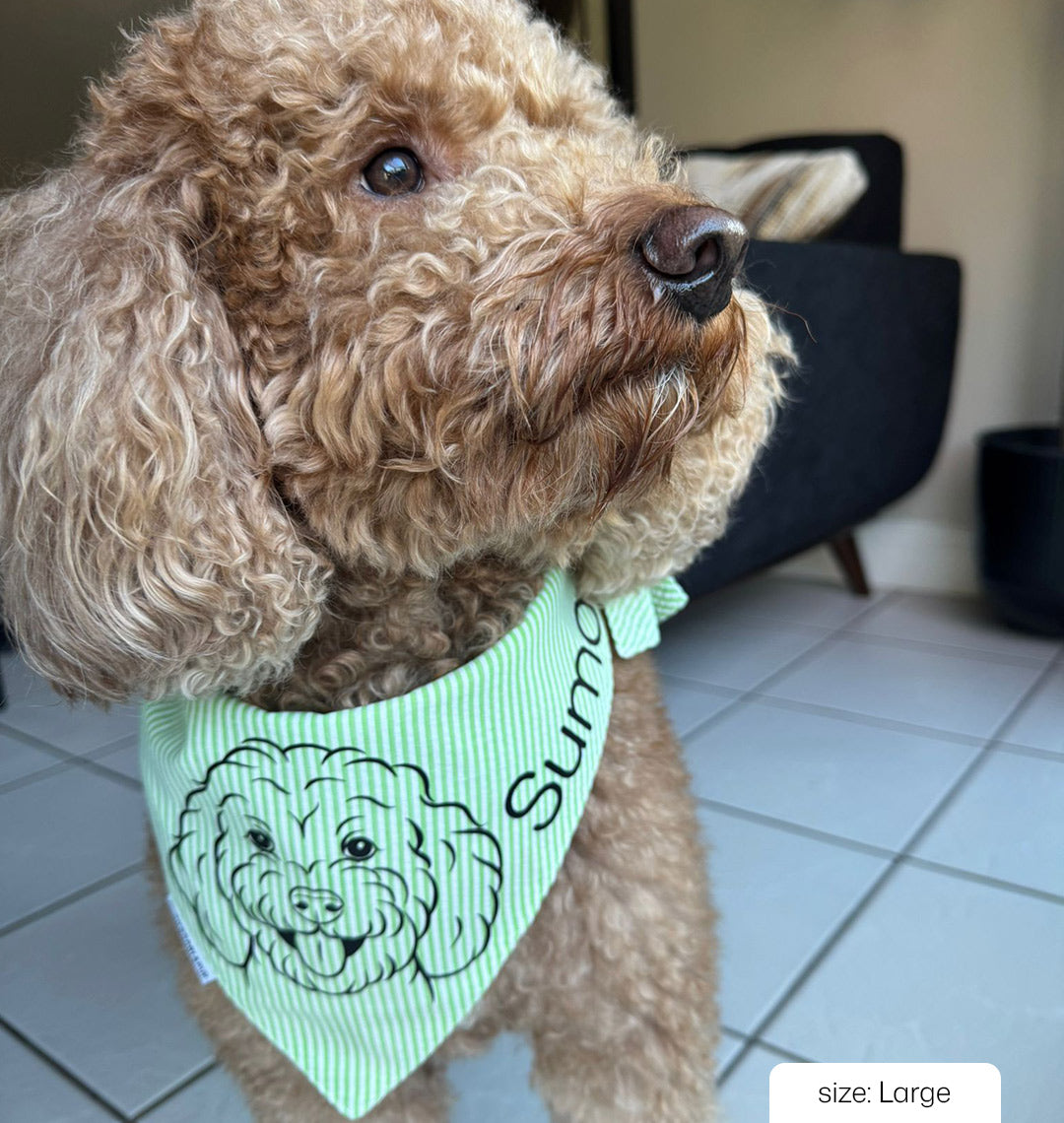 Personalized Lime Green Signature Bandana