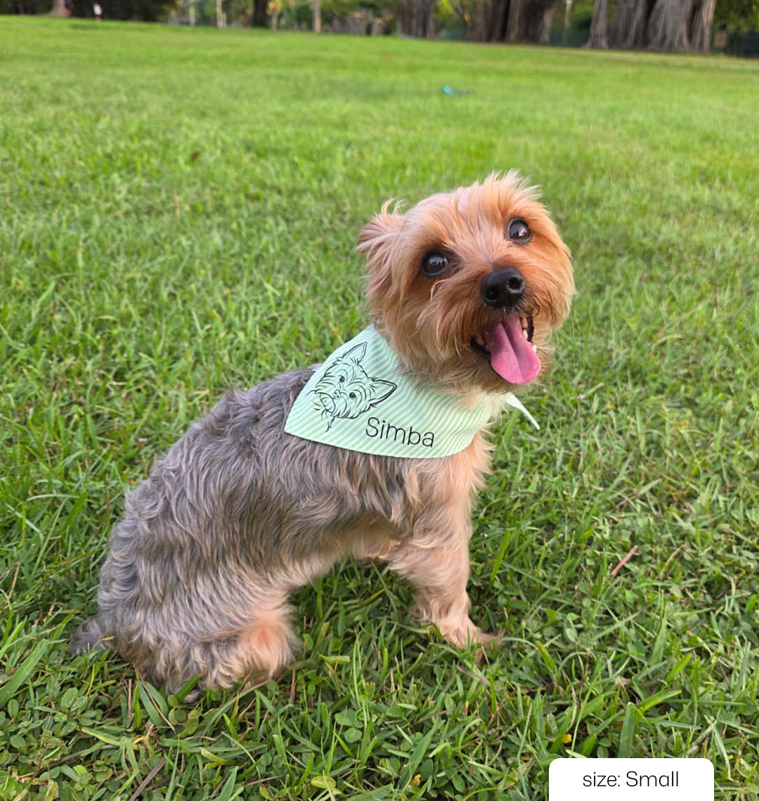 Personalized Lime Green Signature Bandana