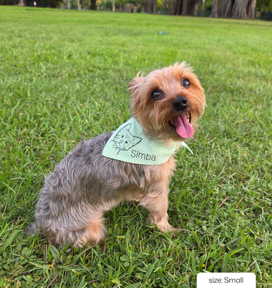 Personalized Lime Green Signature Bandana